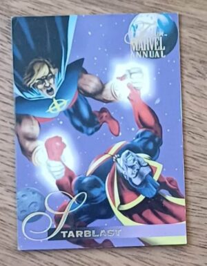 Cartão coleção Flair Marvel annual 95 129. Starblast.