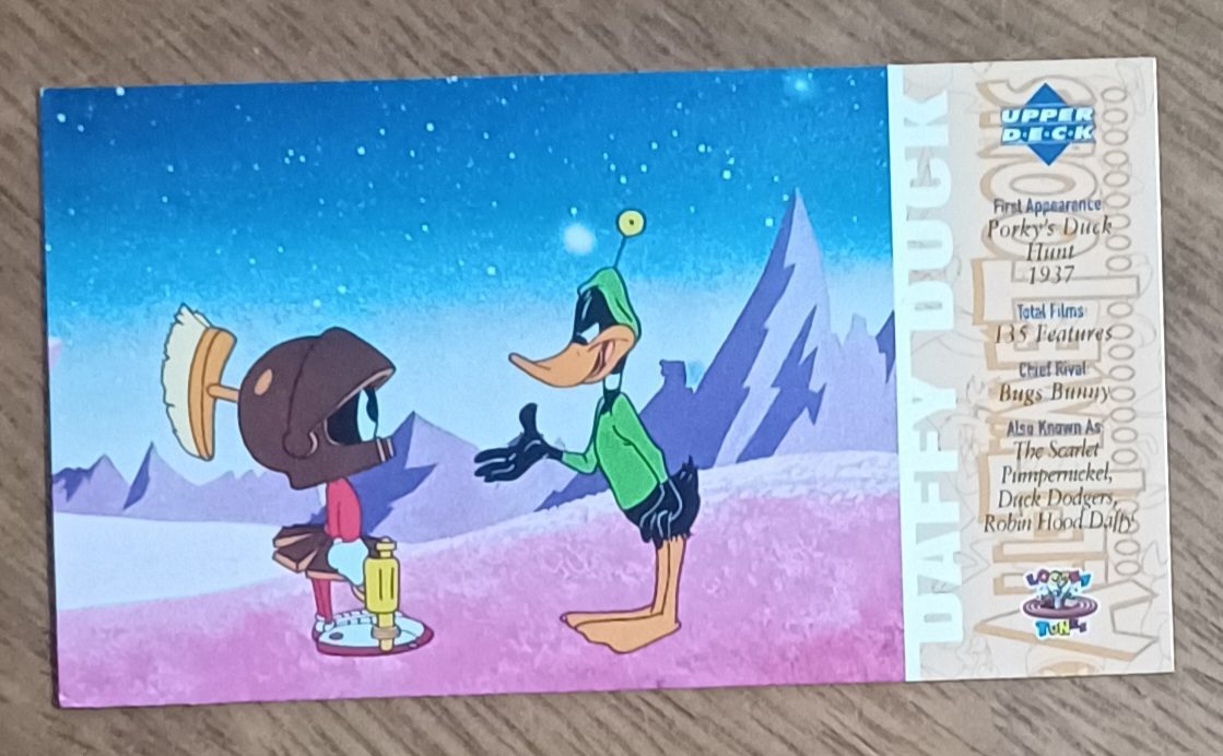 Cartão coleção Upper deck Looney Tunes 18. Daffy duck