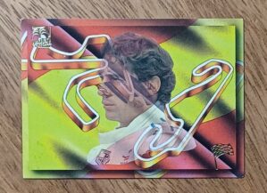 Cartao colecionavel Ayrton Senna Multi editora 96. Espanha 1986 Jerez Barcelona.