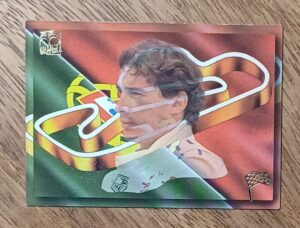 Cartão da coleção Ayrton Senna Multi editora 108. GP de Portugal Estoril.