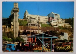Cartao Postal Bahia Salvador Vista Parcial Da Cidade Alta E Baixa Com Elevador Lacerda Decada De 1970