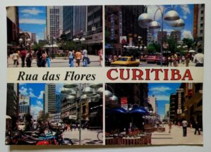 Cartao Postal Parana Curitiba Rua Das Flores Decada De 1970 Raro E Original