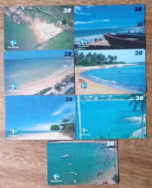 Cartao telefone Brasil Telemar ES indutivo 2000. Oceano Litoral Capixaba valor de cada.