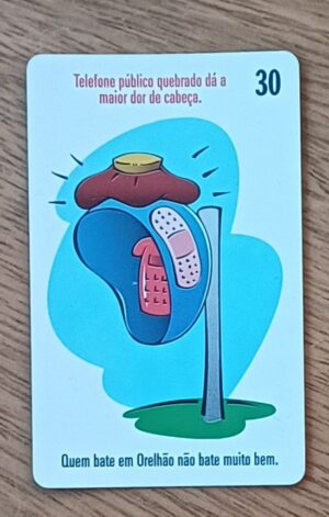 Cartão telefone Brasil Telemat indutivo 2000. Preserve o TP 2/4 dor de cabeça.