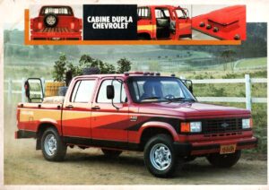 Folder Propaganda Chevrolet Pick-up Serie 20 Cabine Dupla - 1989