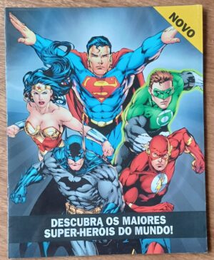 Folheto com Descubra os maiores super herois do mundo. Ed Eaglemoss