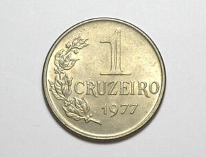 Moeda 1 Cruzeiro - 1977 - Indio - Flor de Cunho