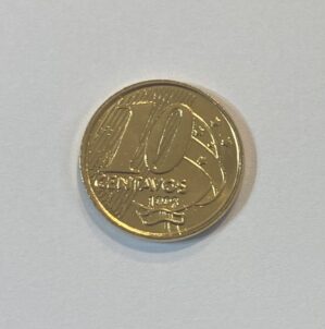Moeda 10 centavo 1998 Flor de cunho