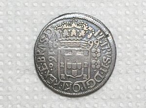 160 Réis - 1699 / Casa da moeda do Rio - Sem letra monetária / Variante 1B / Prata / Escassa / Mbc / box100m