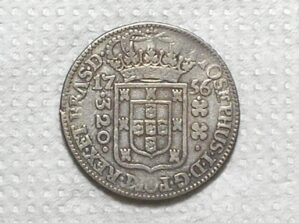 320 Réis - 1756 / Sem letra monetária / Variante 2a / Prata / Mbc/S / box100m