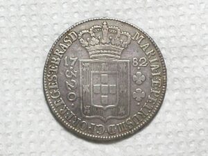 320 Réis - 1782 / Coroa Alta / Variante 2a / Prata / Mbc / box100m