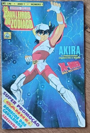 L21g. Revista Os cavaleiros do Zodíaco 1 Ed Ediouro. Akira e X Men.