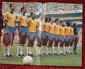 Poster 55 X 42 cm seleção brasileira Futebol 1970.