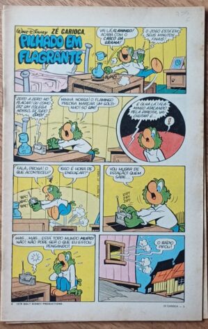T21. Gibi Zé carioca 1455 1979 set. Pilhado em flagrante. Donald.