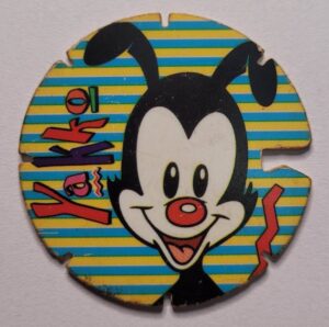 Tazo Nº 82 Elma Chips 1997 - Animaniacs - Yakko com Fundo Listrado - 3 Pontos
