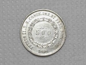 500 Réis - 1858 / Império / Sob / Prata / Cod.Alb