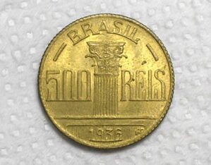 500 Réis - 1936 / Diogo Feijó - Raro no Estado / Flor de Cunho / Cod.Alb