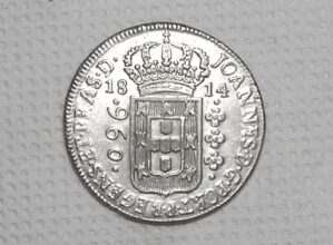 960 Réis - 1814-B / Variante 8c / Colônia / Prata / Soberba / box100m