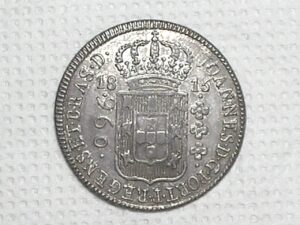 960 Réis - 1816-B / Variante 9 / Recunho sobre Mexico 8 Reales Ferdin VII - HJ / Colônia / Prata / Soberba / box100m
