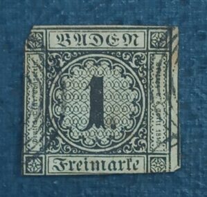 ALEMANHA - BADEN - OLG GERMANY - selo stamp Mi #5 - 1Kr - 1853