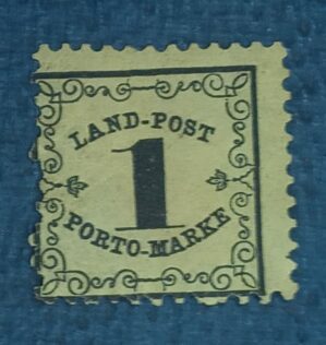 ALEMANHA - BADEN PORTOMARKEN - OLG GERMANY - selo stamp Mi #1x - 1Kr - 1862