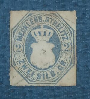 ALEMANHA - MECKLENGURG-STRELITZ - OLG GERMANY - selo stamp Mi #5 - 2Sgr - 1864