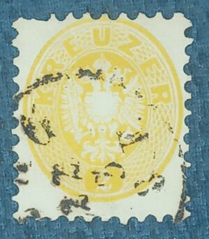 AUSTRIA - MONARQUIA - selo stamp scott # 22 - 2Kr - 1863-64