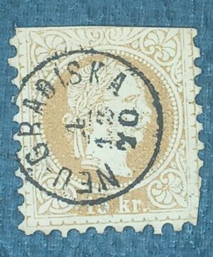 AUSTRIA - MONARQUIA - selo stamp scott #31 - 15Kr - 1867-73