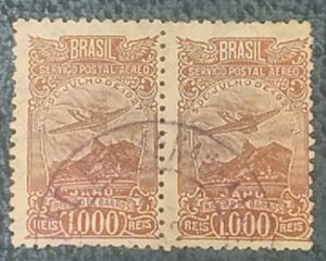 BRASIL- AÉREO- AERONÁUTICA - SELO RHM #A30 - 1000rs - AVIAÇÃO - 1933-34
