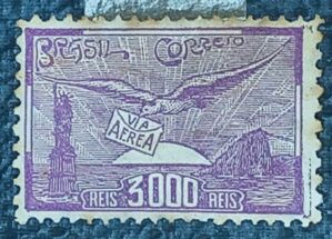 BRASIL- AÉREO- AERONÁUTICA SELO RHM #A36 - 3.000rs - AVIAÇÃO - 1930