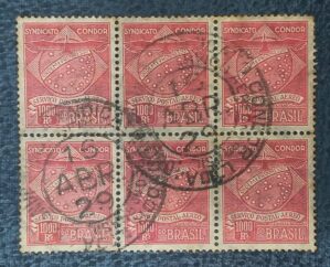 BRASIL- AÉREO- SELO RHM #K03- 1.000rs - SINDICATO CONDOR 1927