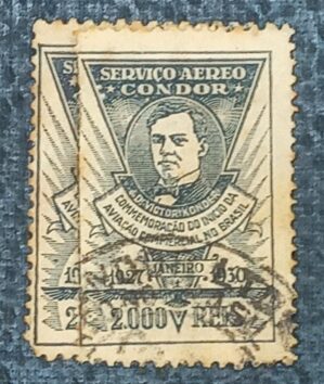 BRASIL- AÉREO- VARIG - SELO RHM #K11A- 2.000rs - SINDICATO CONDOR - 1930