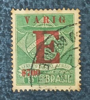 BRASIL- AÉREO- VARIG - SELO RHM #V05 - 1.3000rs - AVIAÇÃO - 1928