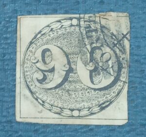 BRASIL- IMPÉRIO – SELO RHM #3 - 90rs - OLHO DE BOI, 1843