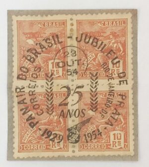 BRASIL- REPÚBLICA – AVIAÇÃO - QUADRA COMEMORATIVA PANAIR DO BRASIL 1954