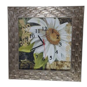 Relógio de Parede Quadro Otimizado Girassol Tam 43X43 cm (Frete Grátis)