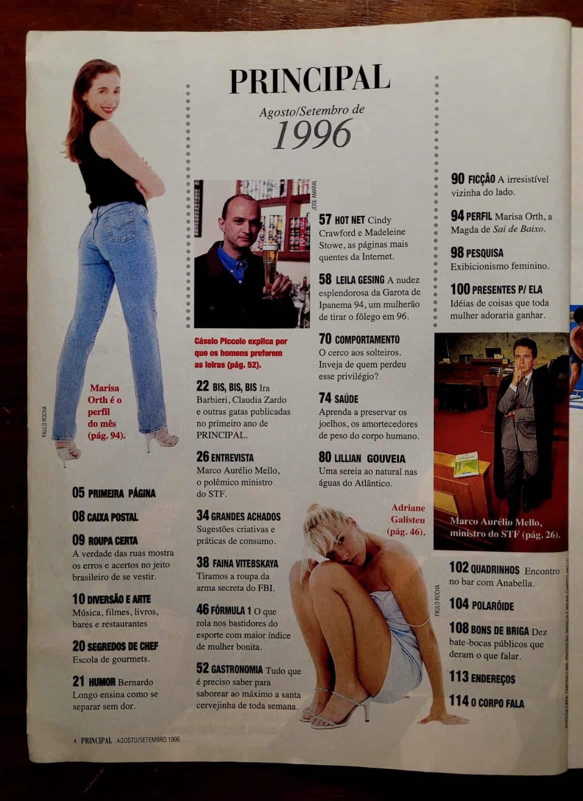 | Casa do Colecionador Revista Principal Homem Nº 13 (Agosto/Setembro 1996) Leila Gesing - Erotismo Retrô, Polêmica e Famosas - Raridade 18+