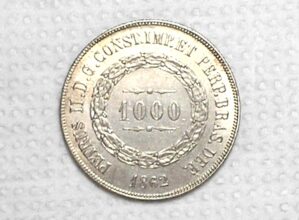 1.000 Réis - 1862 / Império / Sob/Flor / Prata / Cod.Alb