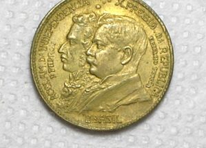 1.000 Réis - 1922 / Erro: BBasil / 1º Centenário da Independencia / Flor de Cunho / República / Bz/Al / Cod.Alb