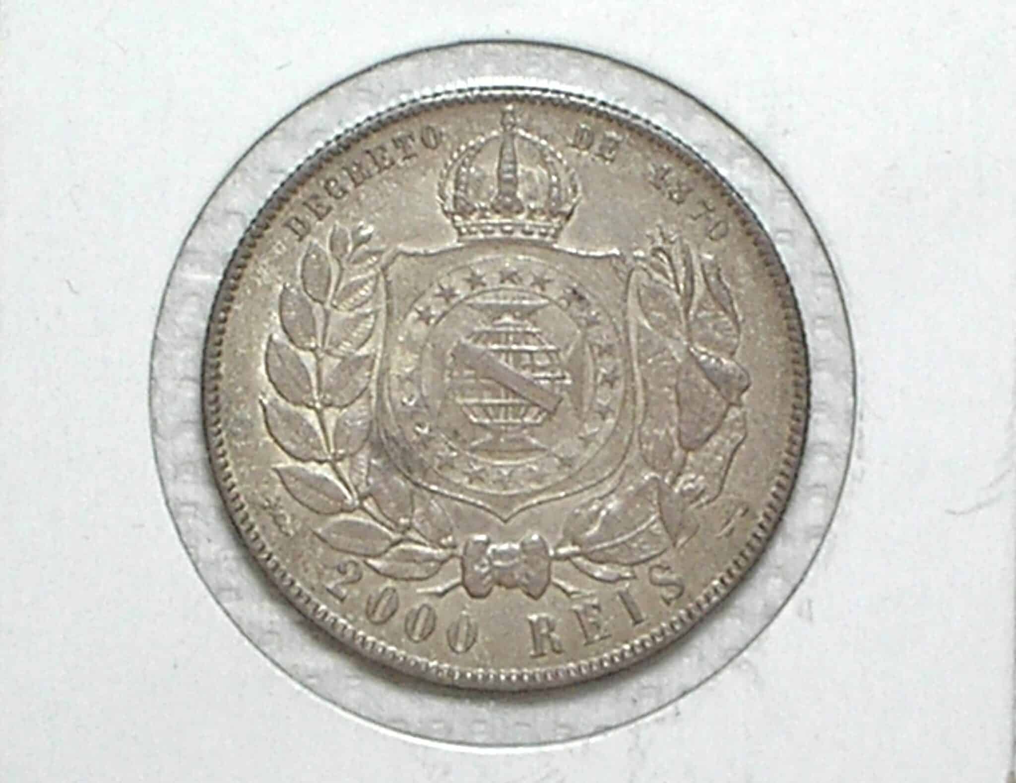 | Casa do Colecionador 2.000 Réis - 1889 / Império / Sob/Flor de Cunho / Prata / Cod.Alb - Imagem 2