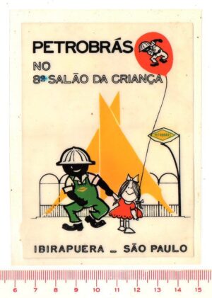 Antigo Plastico Adesivo Petrobras 8 Salão da Criança – Petrolino – Anos 60
