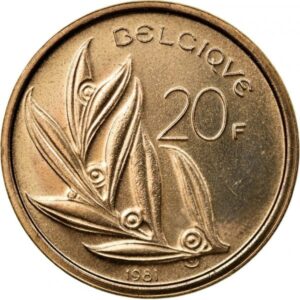 Bélgica 20 Franc 1981 Moeda Bélgica