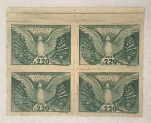 BRASIL- CORREIO AÉREO - SELO RHM #A61 - Cr$ 2,20 - AVIAÇÃO - 1947