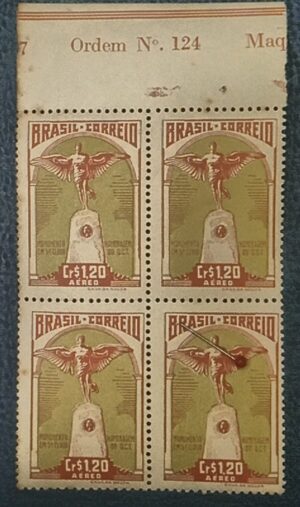 BRASIL- CORREIO AÉREO - SELO RHM #A62A - Cr$ 1,20 - AVIAÇÃO - 1947