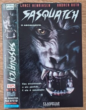 Capa do vhs Sasquatch o abominável, sem a fita.