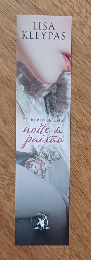 Cartão Marca paginas Arqueiro Noite de paixão Lisa Kleypas.