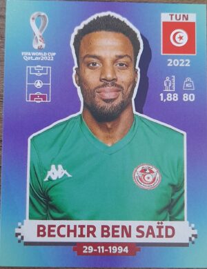 figurinha copa do mundo 2022 Tunisía nº4