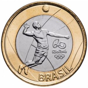 Moeda 1 Real Olimpíadas Volei 2015 Sob
