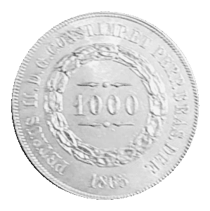 1000 Réis 1865 Sku 538 Soberba linda