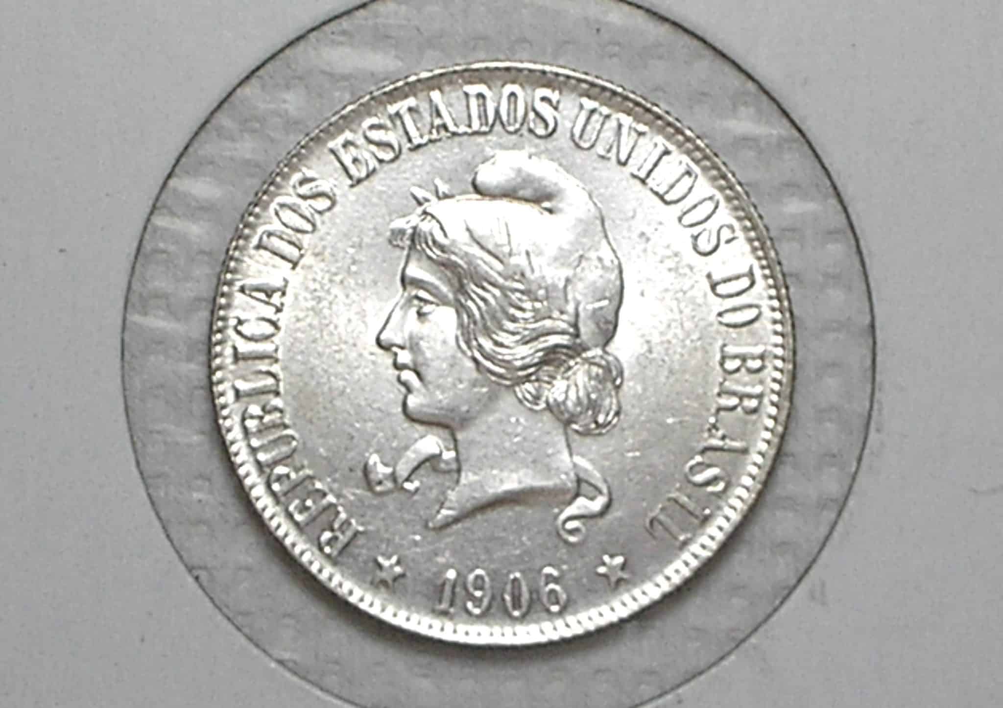 2.000 Réis - 1906 / Flor de Cunho - Raro nesse estado de conservação / A 1ª da Série / Prata / Cod.Alb.2